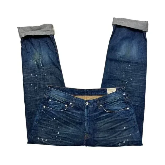 Prospective Flow Jeans USA Selvedge Button Fly Redlines Denim Pants 38x35